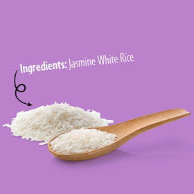 4Sisters jasmine-rice-ingredients arranged to show natural, non-GMO quality.