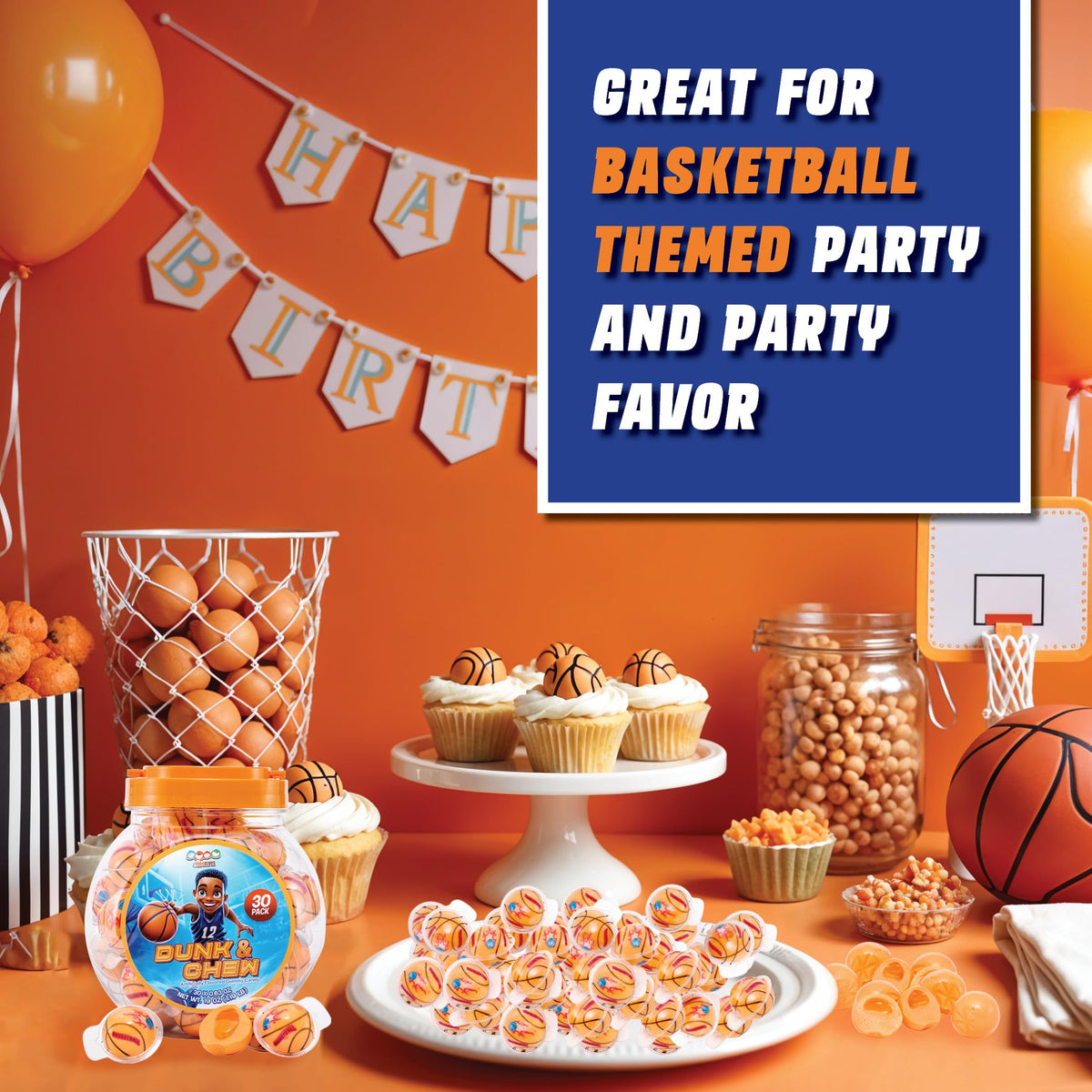 4YoreElves gummies with orange filling suitable as cupcake toppers.