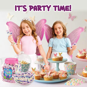 4YoreElves pastel butterfly candy bracelets in gift wrap, perfect stocking stuffers.