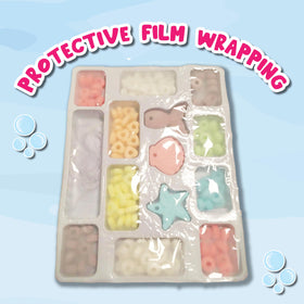 4YoreElves candy beads and elastic string for DIY jewelry creation.