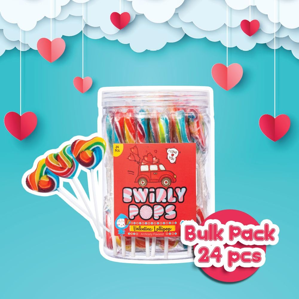 4YoreElves colorful swirled lollipops showcase fruity flavors