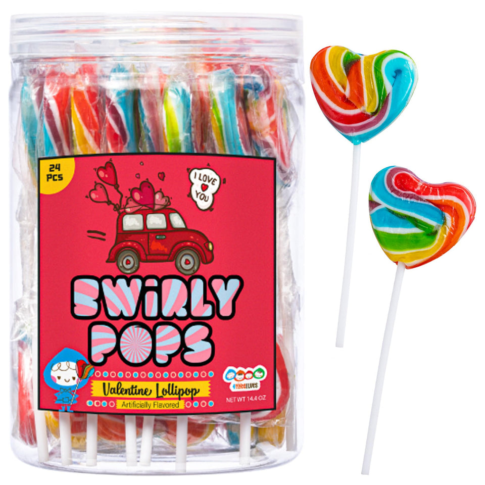 4YoreElves heart rainbow lollipops pack for bright party favors