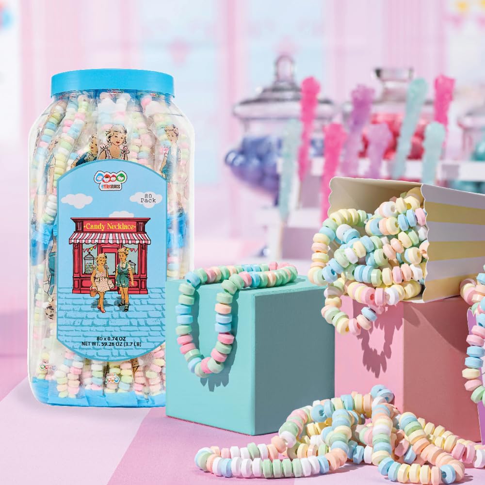 4YoreElves Individually wrapped candy necklaces, easy to distribute