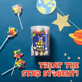 Party favors: bright rainbow lollipops brighten birthdays and celebrations
