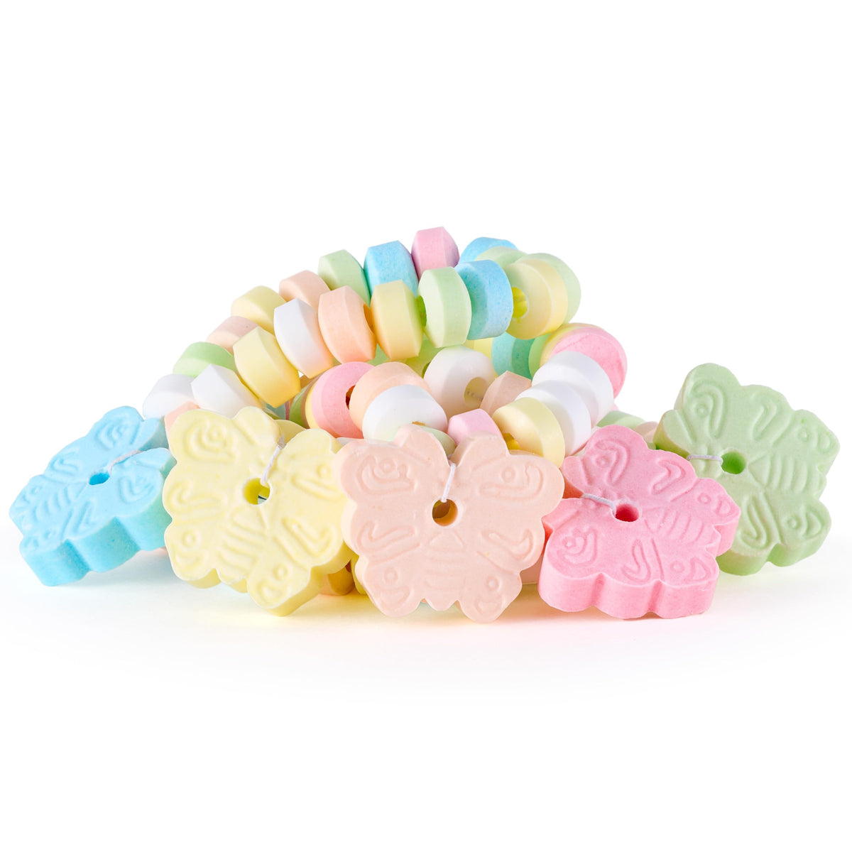 4YoreElves pastel butterfly candy bracelets brighten celebrations with sweet charm.