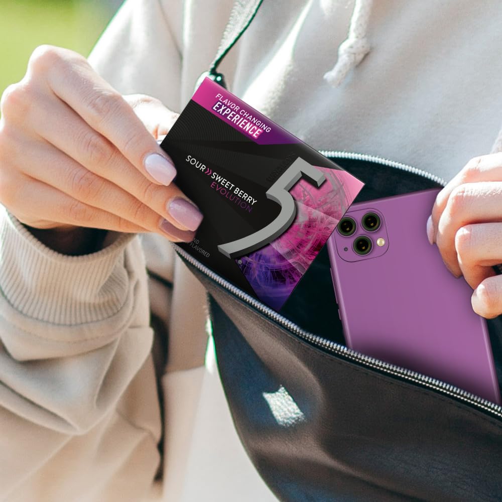 5 GUM Evolution portable 15-stick pack designed for on-the-go use