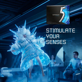 Bulk pack of 5 Gum Peppermint Cobalt ready to share during travel