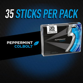 Row of 5 Gum Peppermint Cobalt sticks on display