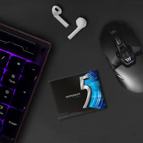 Foil-wrapped 5 Gum Peppermint Cobalt sticks emphasize portability for daily use