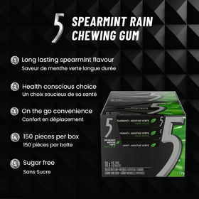 5 Gum Rain-Tingling Spearmint on-the-go scene for quick breath refresh.