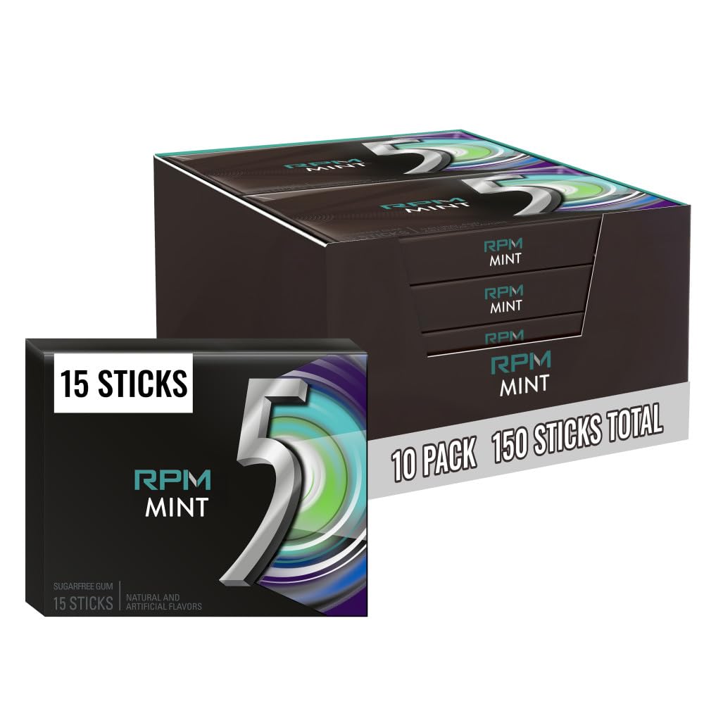 5 Gum RPM Mint bulk 15-sticks pack for on-the-go breath confidence
