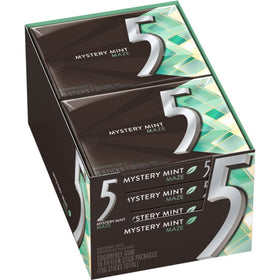 5 Gum Sweet Mint sugar-free 15-stick box for quick breath refresh on the go.