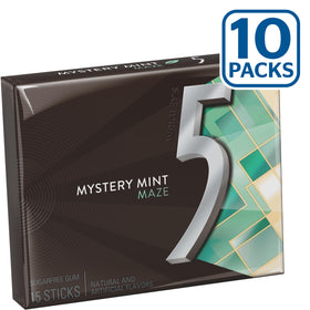 Inside view of 5 Gum Sweet Mint sugar-free packs, easy sharing and travel-friendly.