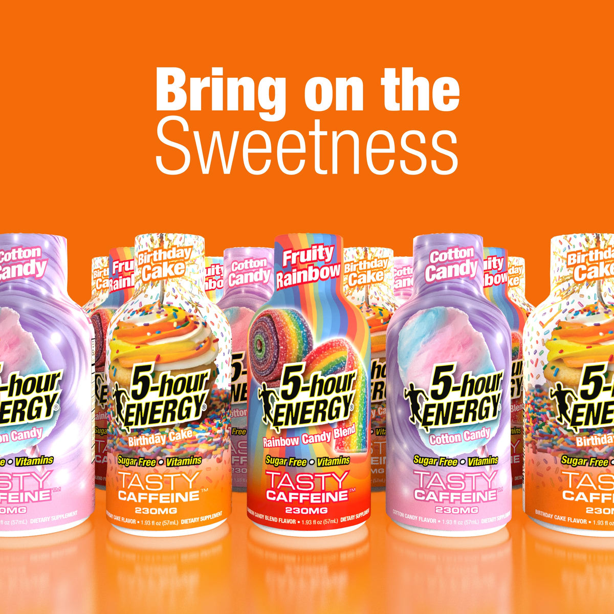 5-hour ENERGY Birthday Cake cap close-up for travel-friendly packaging