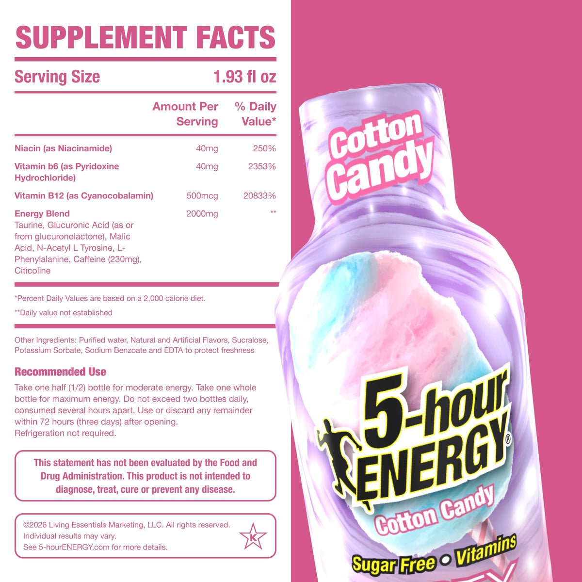5-hour ENERGY Cotton Candy shot on a desk to boost focus