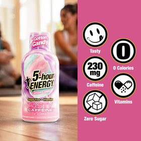 5-hour ENERGY Cotton Candy shot beside road map for road trips