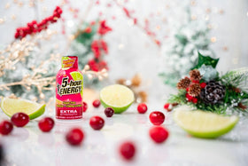 5-hour ENERGY Cranberry Lime shot ingredients panel emphasizes vitamins