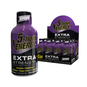 5-hour ENERGY Extra Grape bottle front for quick energy on the go