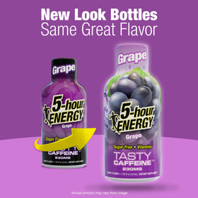 5-hour ENERGY grape compact bottle ready for desk or bag