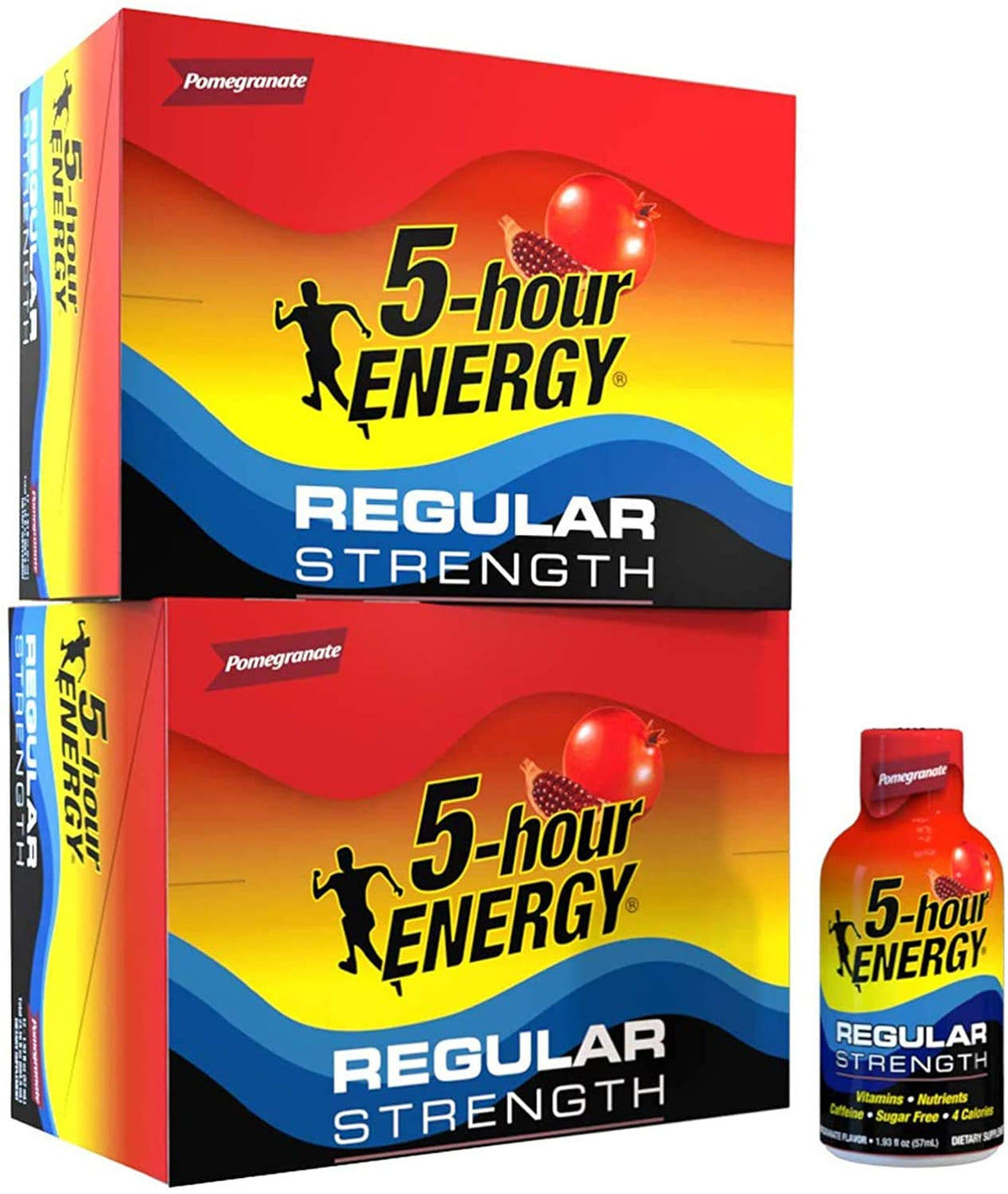 5-hour ENERGY Pomegranate shot bottle front view for a quick energy boost