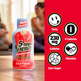 5-hour ENERGY Red Licorice Shot in a car on a road trip