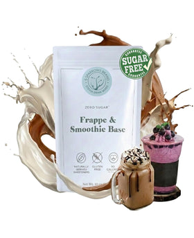5 SPARROWS Stevia Frappe Base powder ready to blend into creamy, sugar-free beverages.