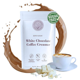 5 Sparrows white chocolate creamer bag enhances coffee with sugar-free creaminess