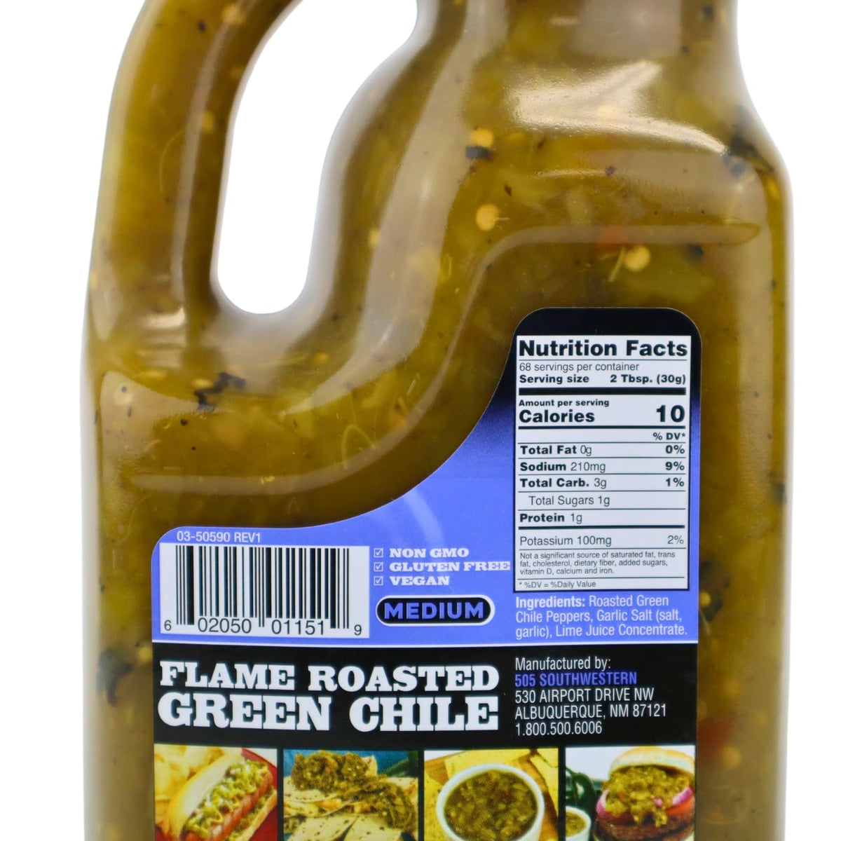 505 Southwestern Green Chile Salsa Verde—bright color and authentic Hatch Valley taste.
