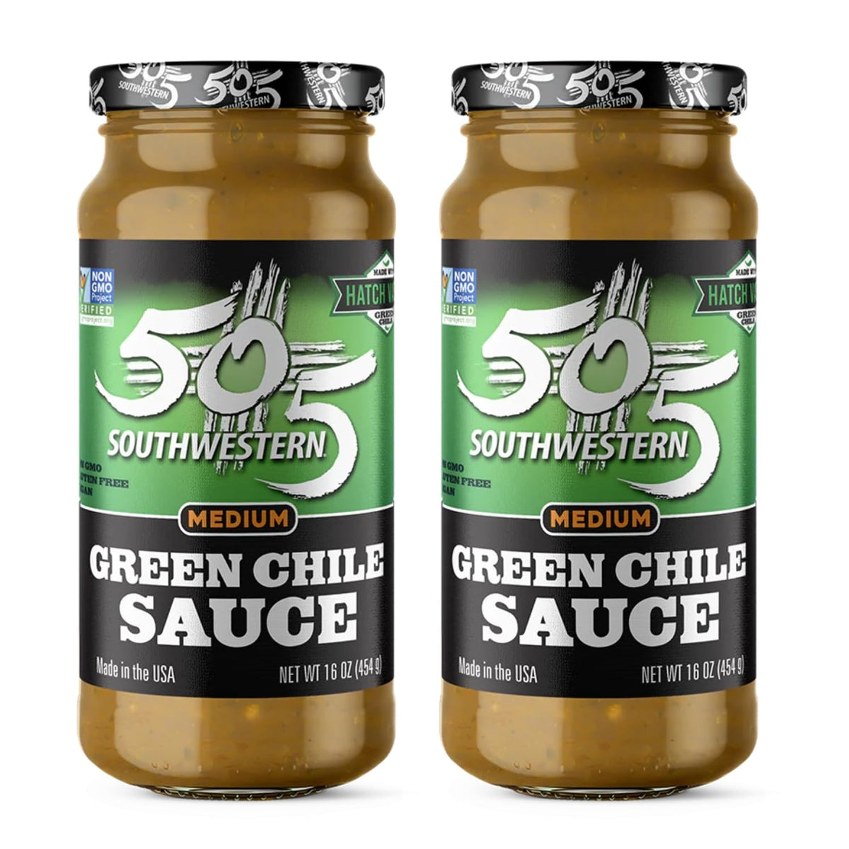 505 Southwestern Medium Green Chile Sauce bottle front view for weeknight tacos