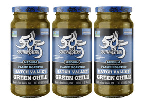 505 Southwestern 3x16oz value pack green chile on pantry shelf for quick flavor.