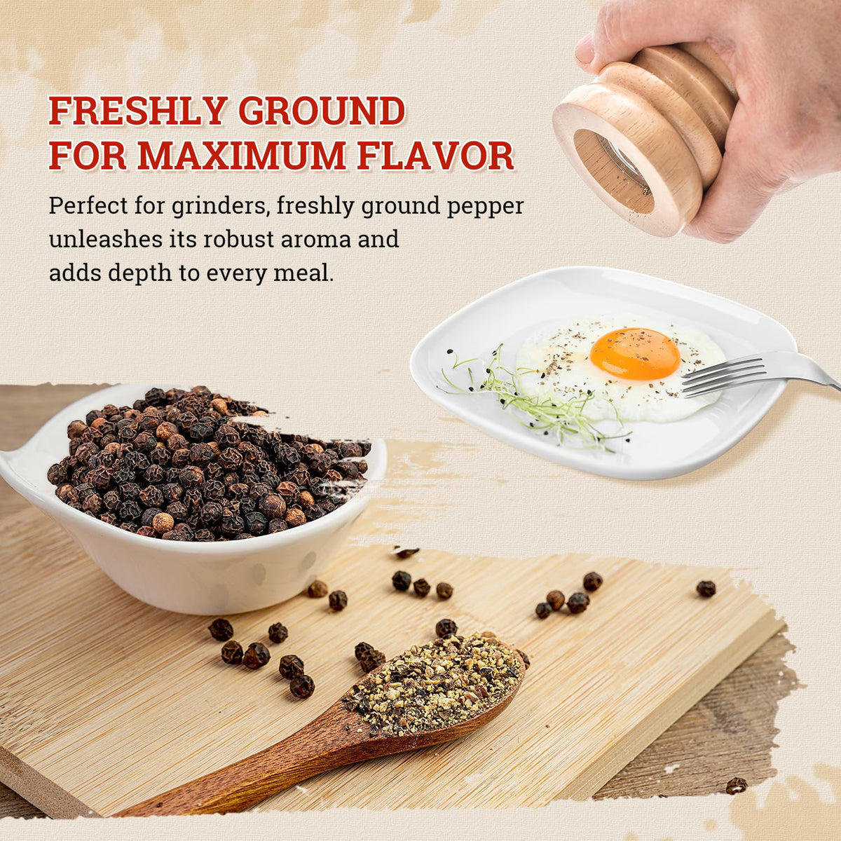 52USA peppercorns for beef and pork rubs with bold heat.