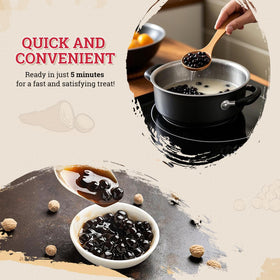52USA ready-to-serve boba pearl after cooking, ideal for hot or cold drinks