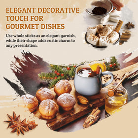 52USA Ceylon cinnamon sticks used as natural DIY décor accents.
