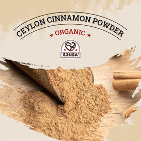 52usa ceylon cinnamon powder pour demonstrates quick, versatile seasoning for coffee and desserts