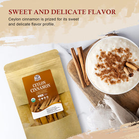 Packaging view of 52USA Ceylon cinnamon sticks showing quality