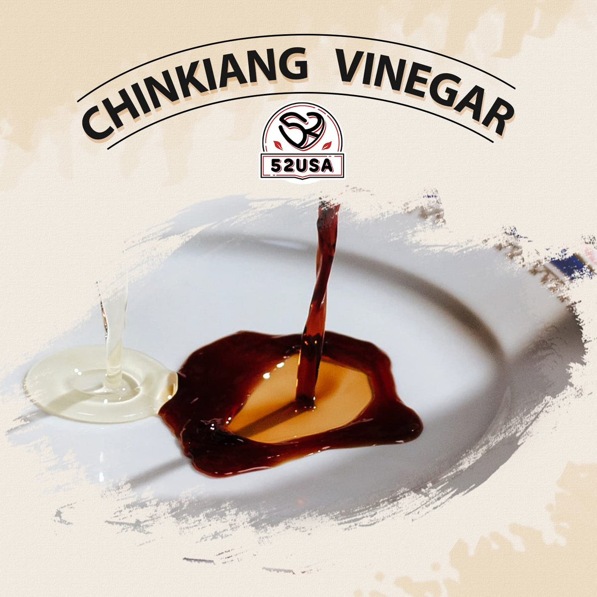 52USA Chinkiang Vinegar bottle on shelf enhances cooking aroma