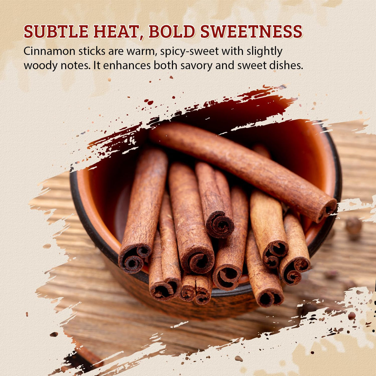 52USA cinnamon sticks in a jar ready to flavor stews and curries.