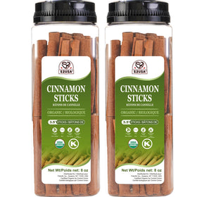 52USA organic cinnamon sticks two-pack, premium pantry staple for baking and flavorful beverages.