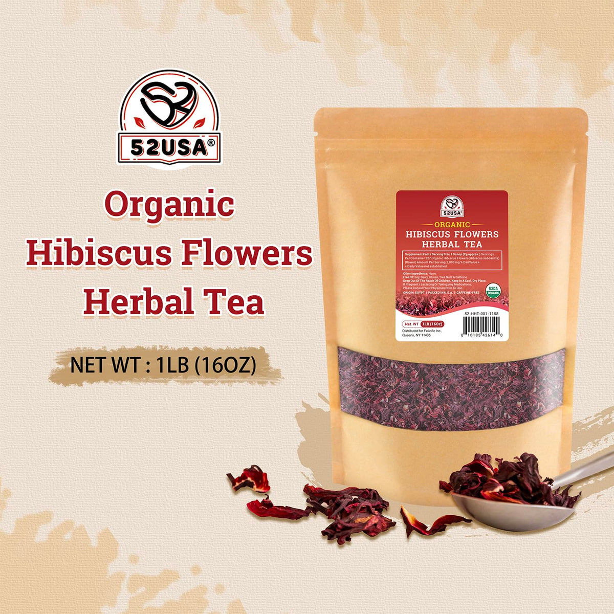 Closeup of dried hibiscus petals showing vivid red color for flavorful infusions
