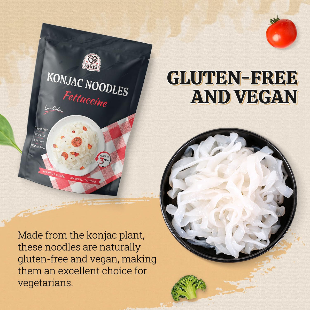 52USA Gluten-free packaging: safe choice for gluten-sensitive diets.