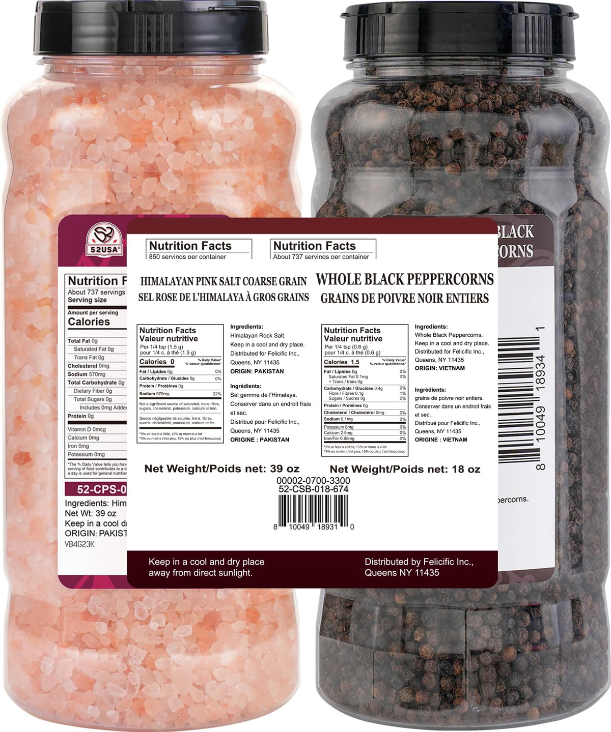 52USA Himalayan pink salt coarse—minerals and clean saltiness for seasonings