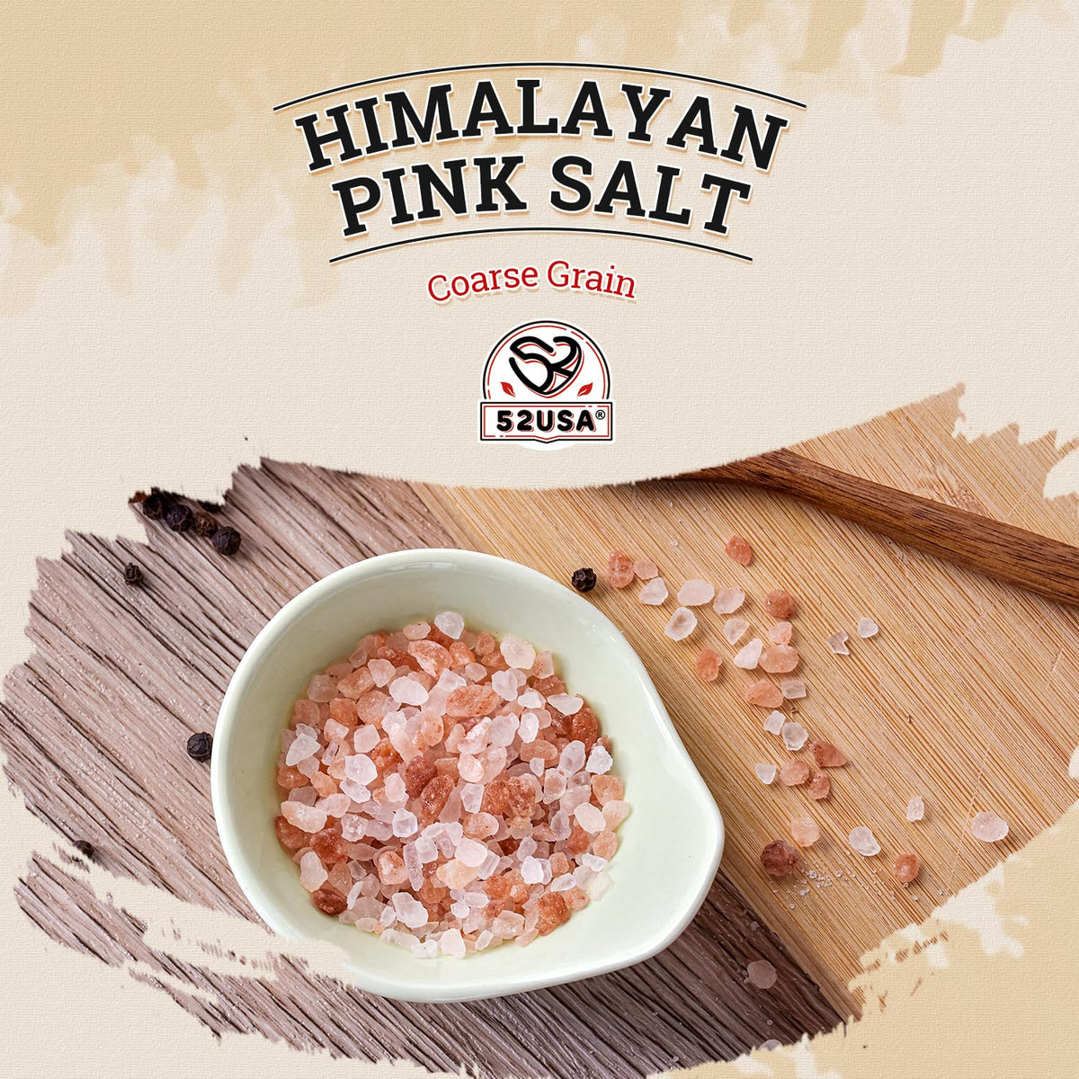 52USA Himalayan pink salt coarse crystals for robust seasoning