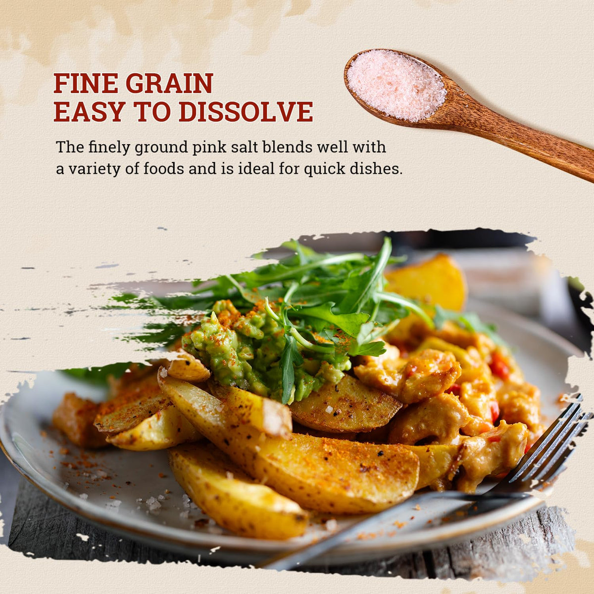 52USA Himalayan Pink Salt on steak demonstrates versatile flavor enhancement without overpowering natural taste.