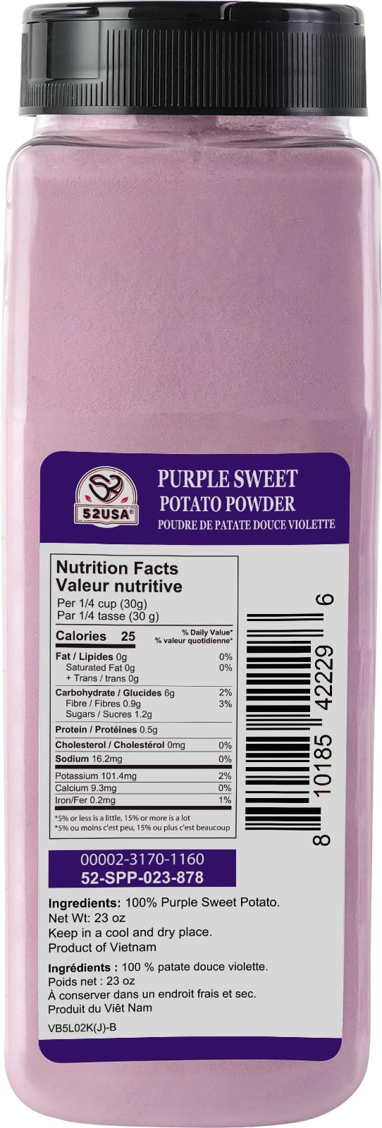 52USA Kitchen setup featuring purple powder jar in recipe prep