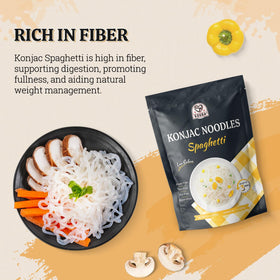 52USA Konjac noodles in original packaging, six-pack for easy storage.