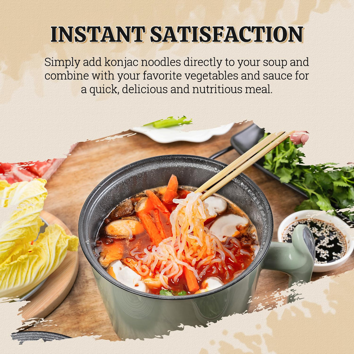 52USA Shirataki noodles six-pack, portable for travel and lunches.