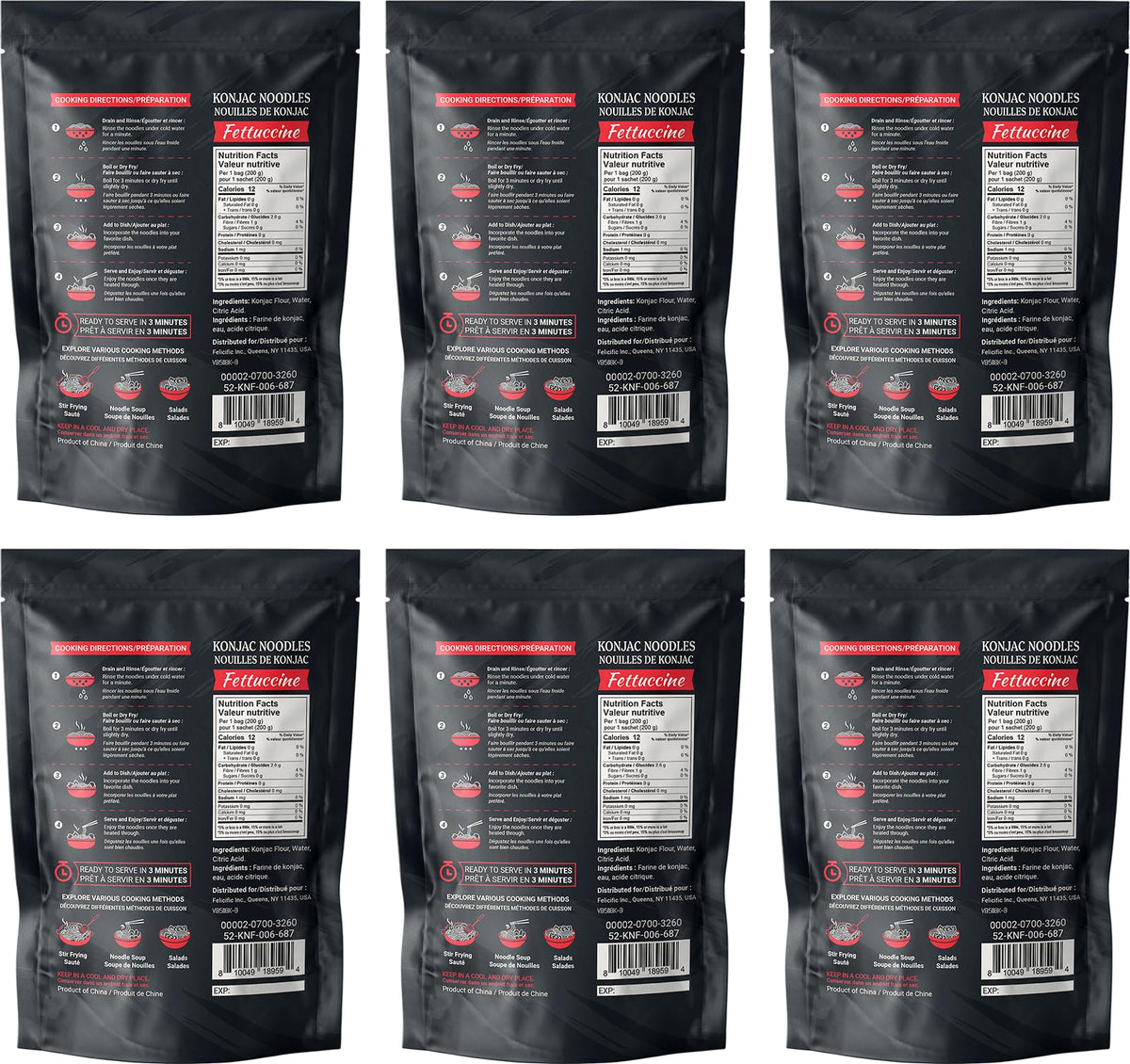 52USA Konjac Shirataki Noodles uncooked bundle: ready to portion for light meals.