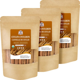 52USA Organic Ceylon Cinnamon Sticks in a 1oz pack trio ready for use