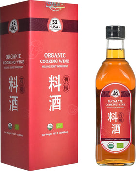 52USA Organic Shaoxing rice wine bottle for authentic stir-fries and braises.