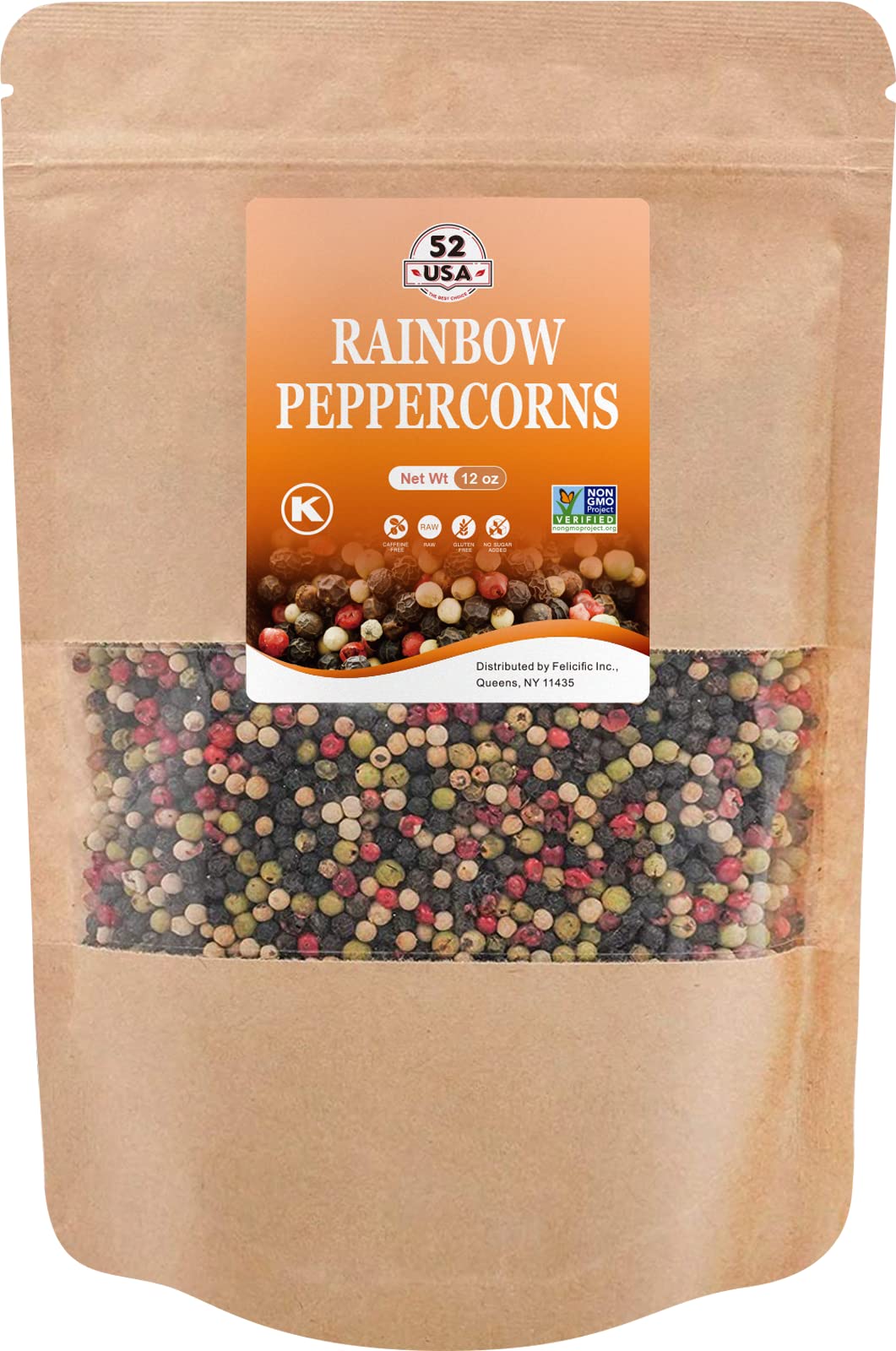 52USA Rainbow peppercorns origin Vietnam highlight unique character.